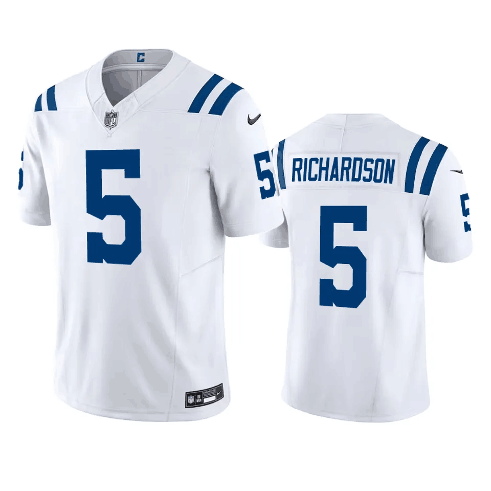 Men's Indianapolis Colts #5 Anthony Richardson White 2023 F.U.S.E Vapor Untouchable Stitched Football Jersey